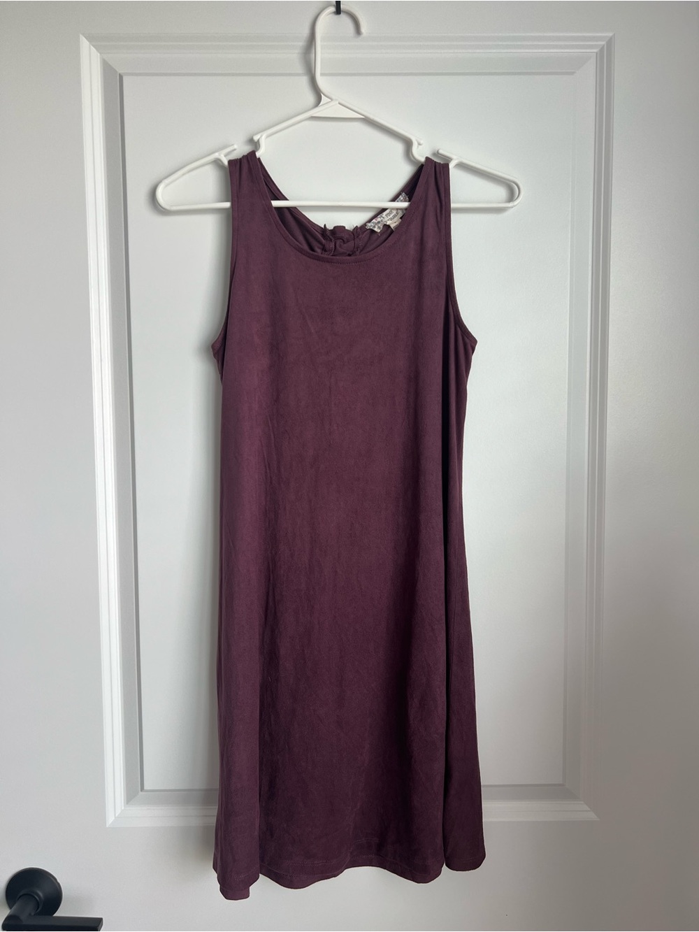 Sleeveless A-Line Tank Dress in Plum - Picture 3 of 3